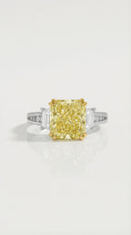 Canary Dream Trilogy Yellow Diamond Engagement Ring — Levendi Jewellers