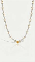 The Constantinople - Tennis Necklace Orange Diamond — Levendi Jewellers