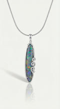 Australian Boulder Opal & Diamonds Pendant - 30.00ct