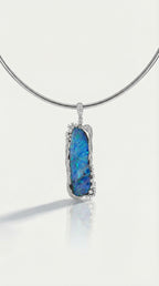 Australian Boulder Opal & Diamonds Pendant - 34.00ct — Levendi Jewellers