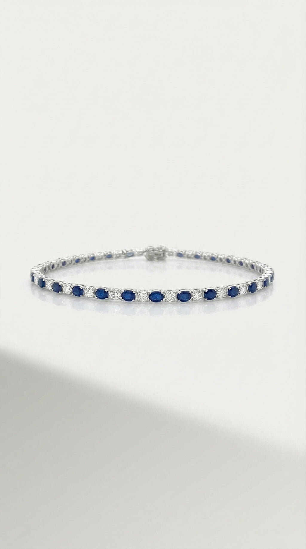 Alternating Sapphire & Diamond Bracelet — Levendi Jewellers