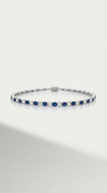 Alternating Sapphire & Diamond Bracelet