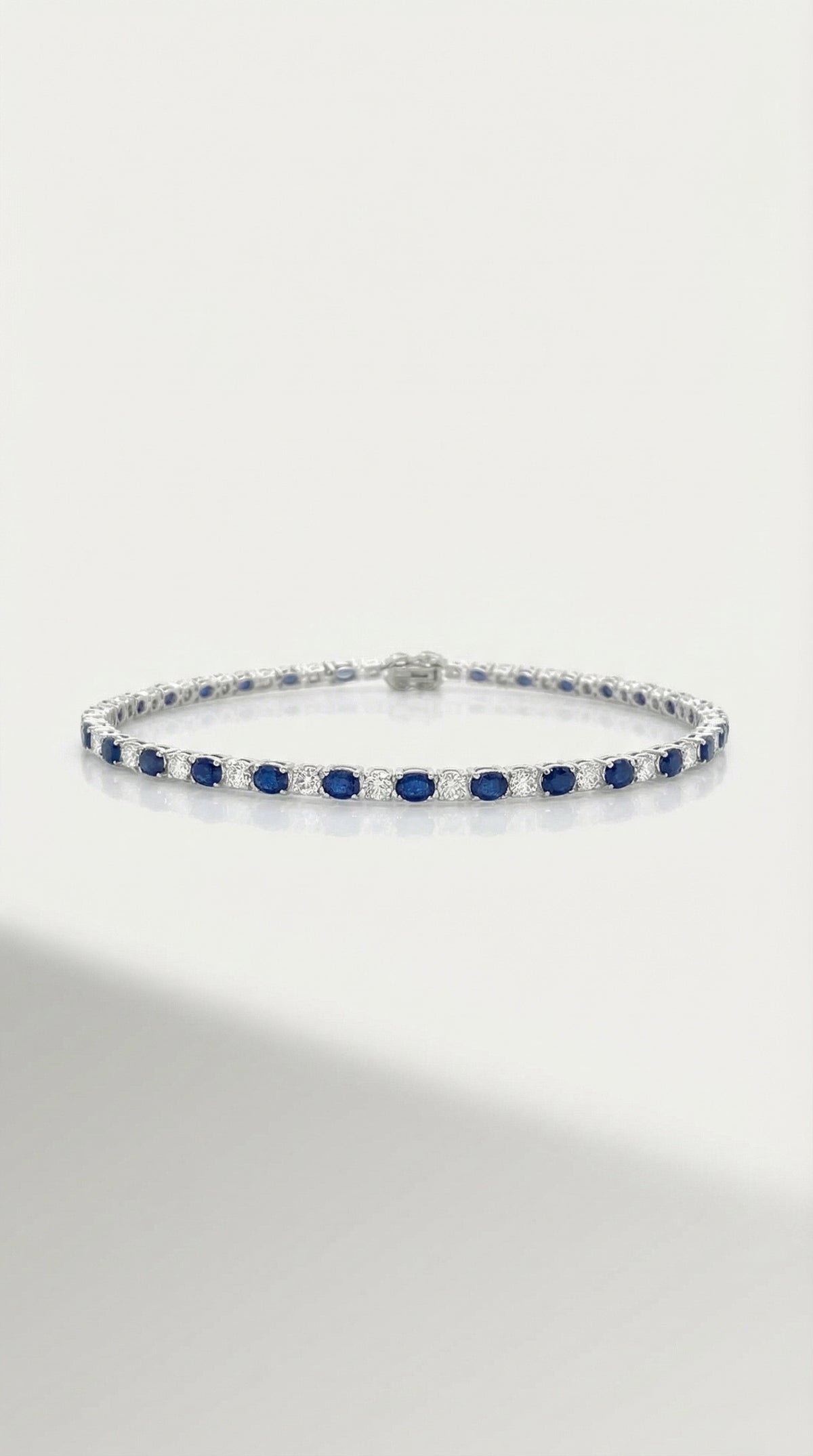 Alternating Sapphire & Diamond Bracelet — Levendi Jewellers