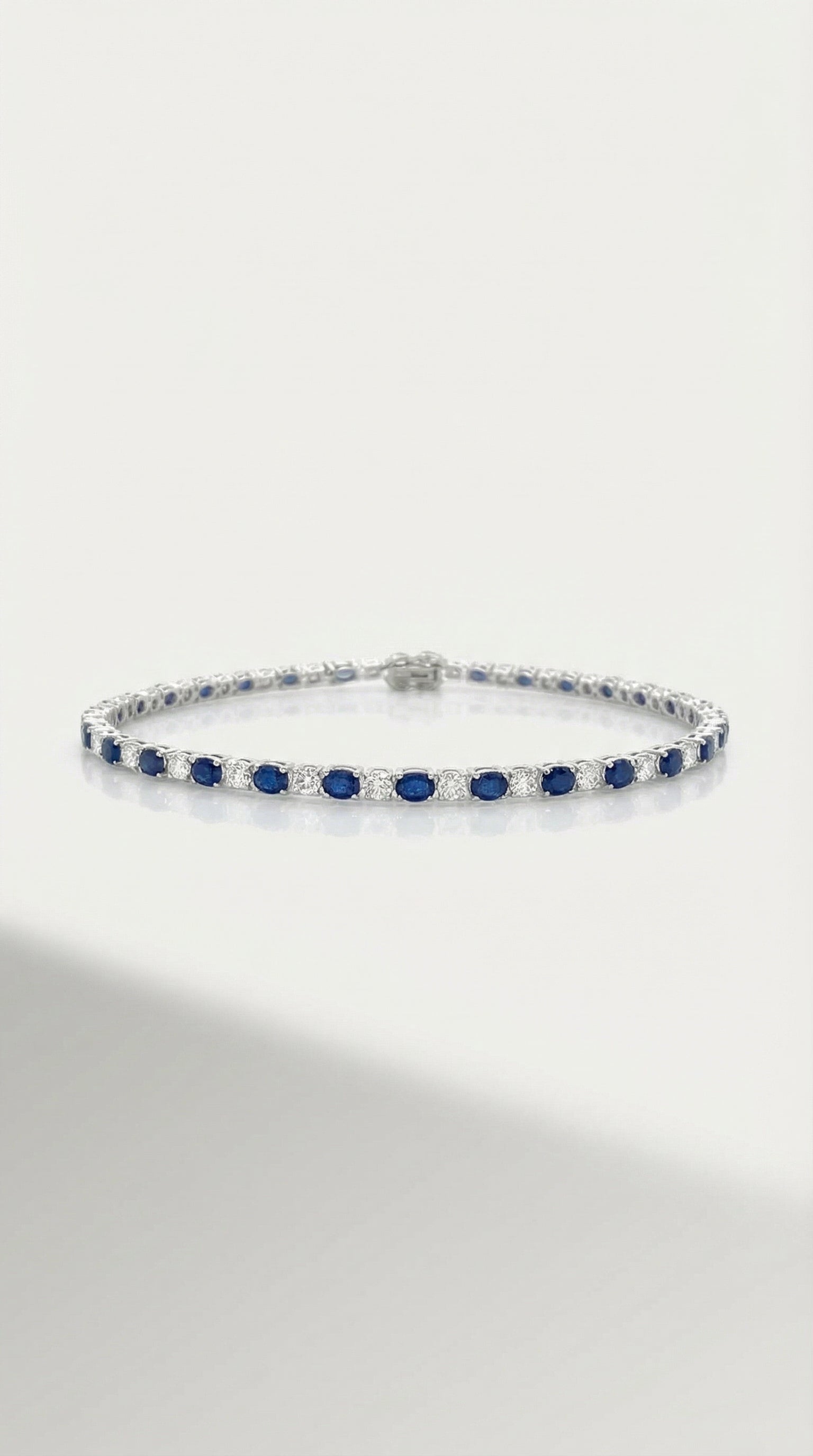 Alternating Sapphire & Diamond Bracelet