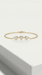 Fine 3 Diamonds Bezel Bracelet — Levendi Jewellers
