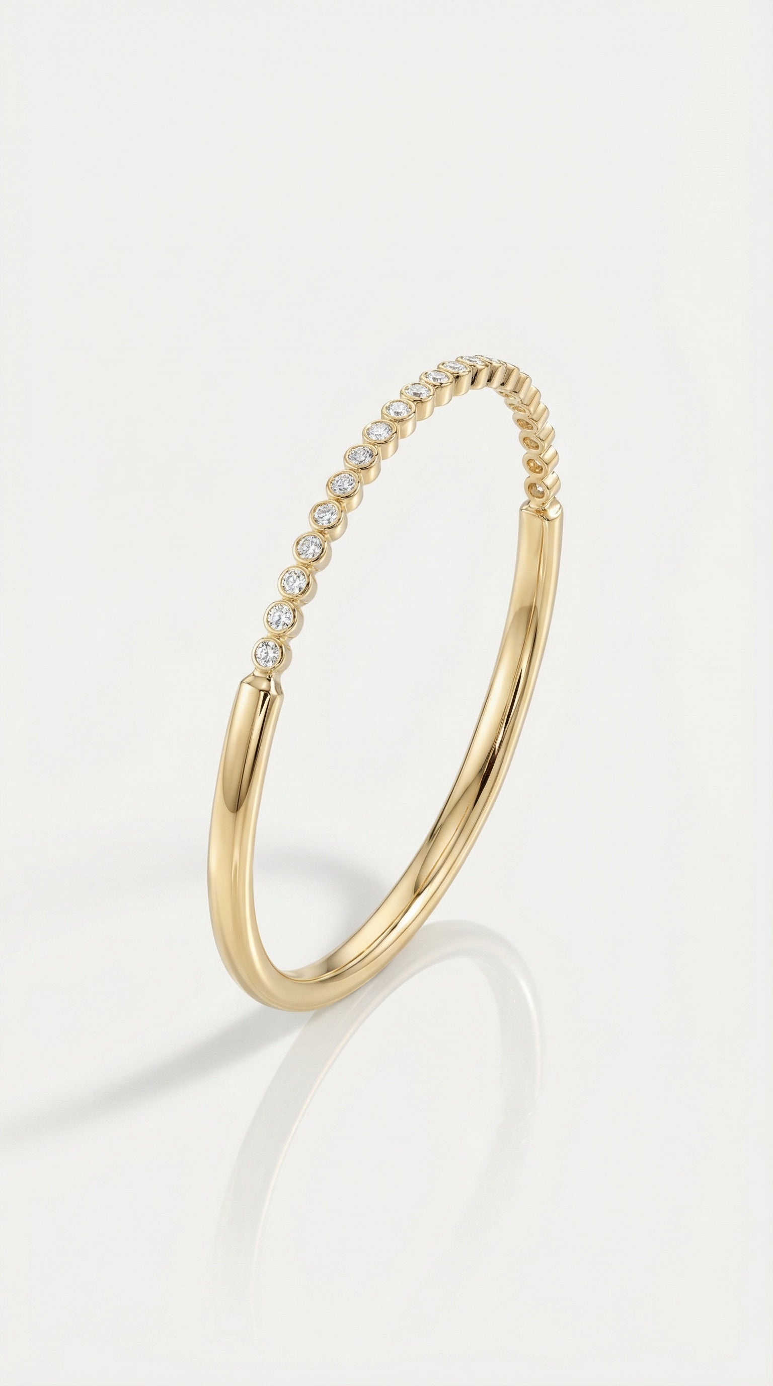 Pure Line - half tennis half bangle bracelet