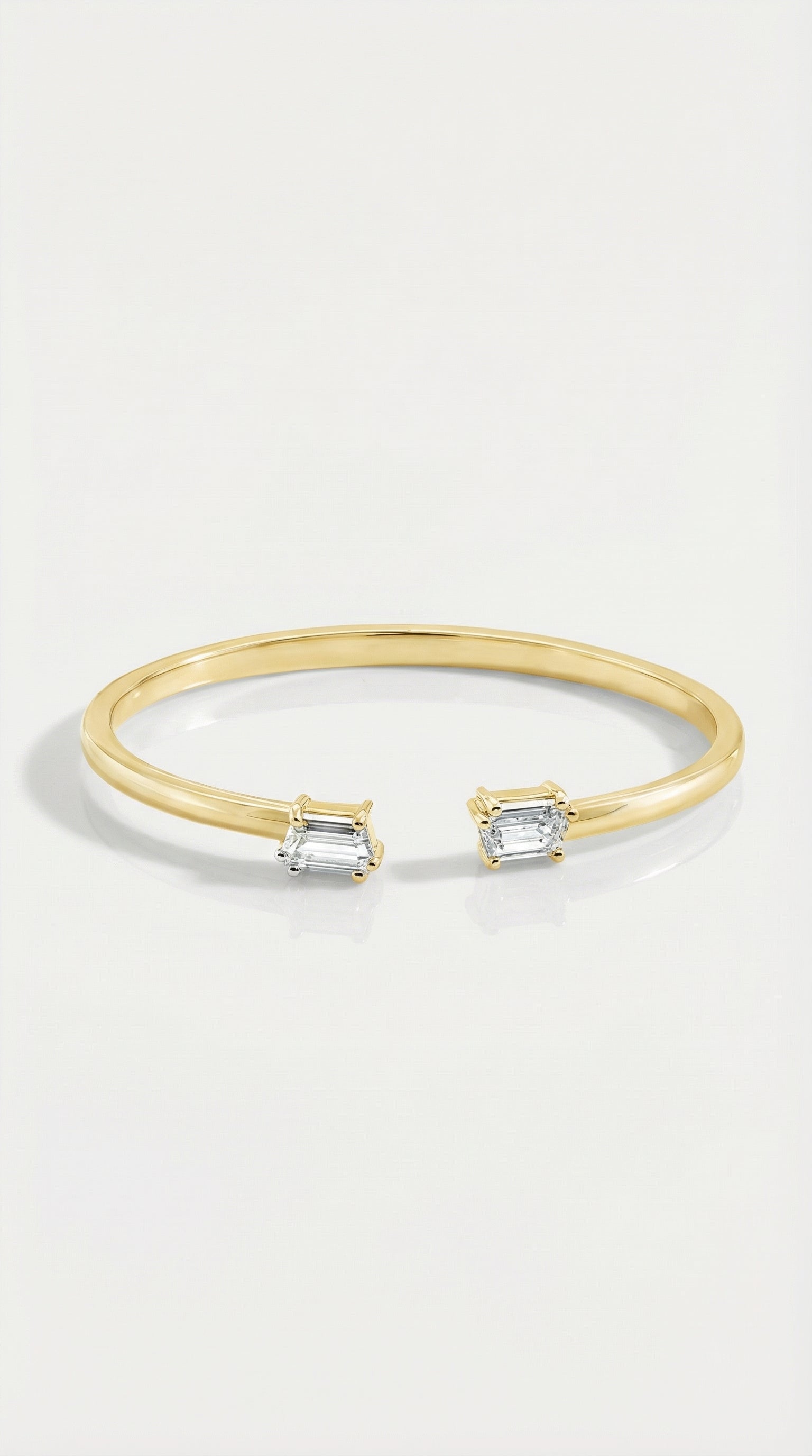 Trazoid Diamond Open Bangle