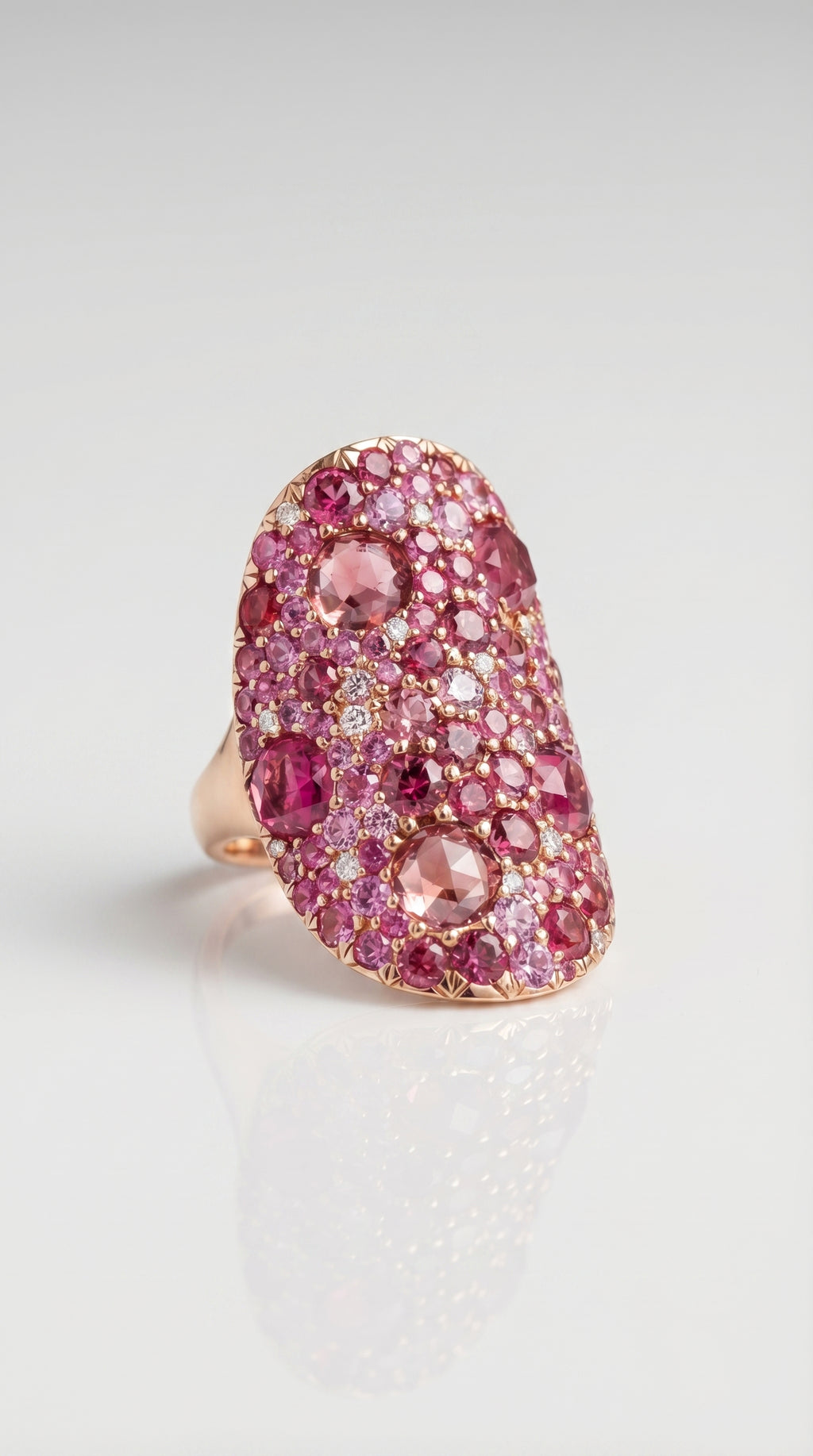 Mosaïque Éternelle Pink Sapphires & Tourmalines Dress Ring — Levendi Jewellers