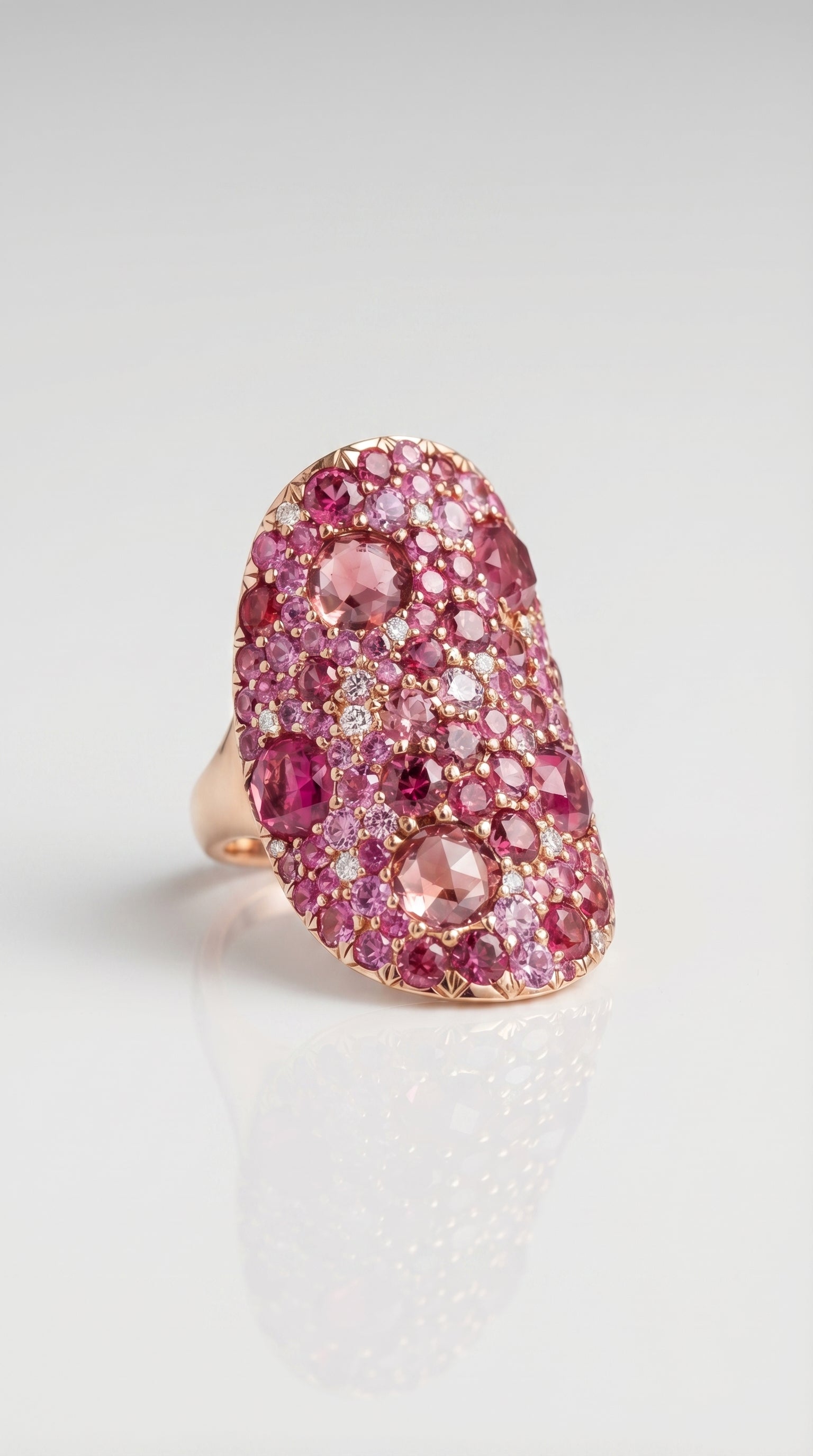 Mosaïque Éternelle Pink Sapphires & Tourmalines Dress Ring