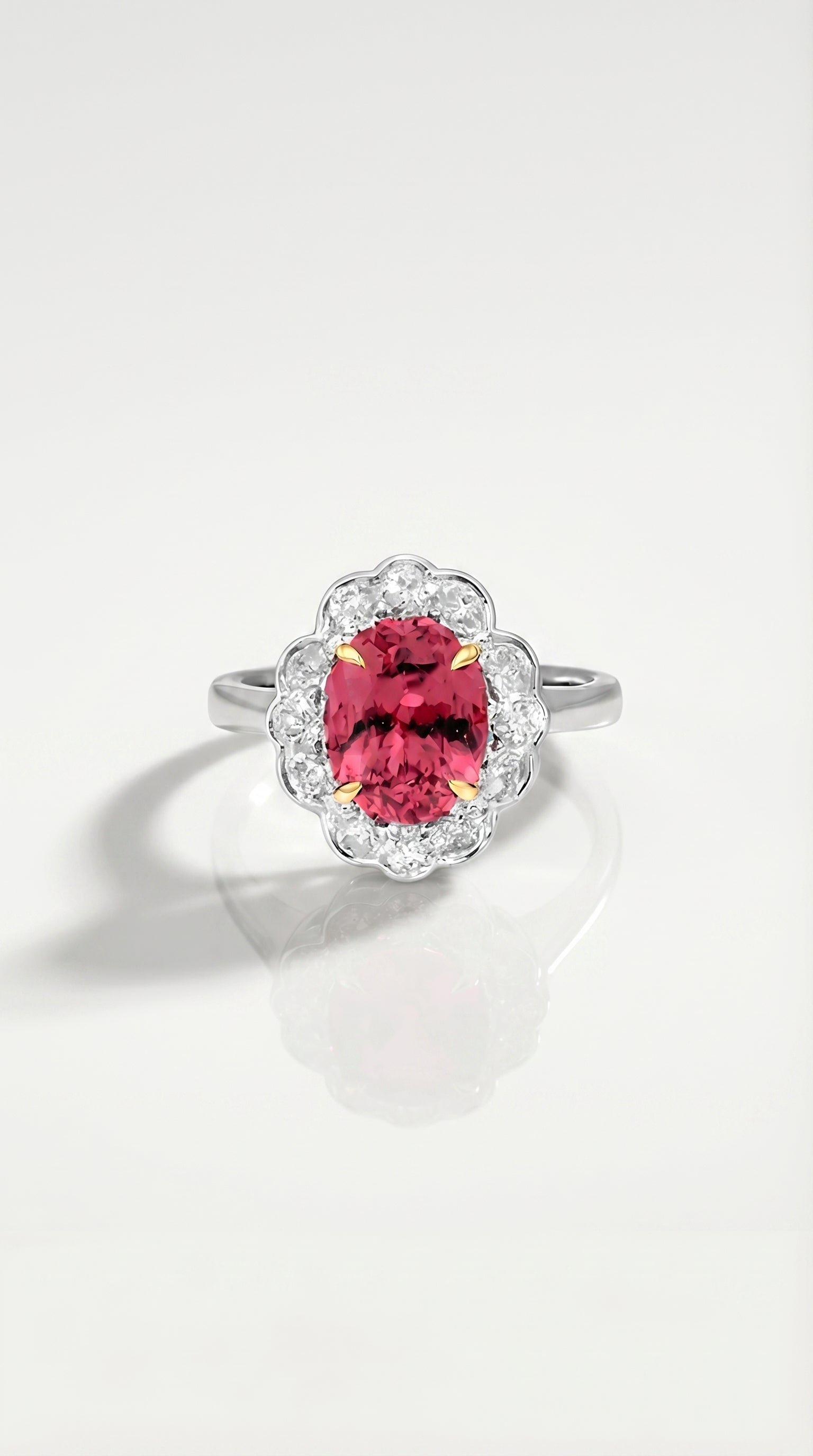Pink Tourmaline & Diamond Ring