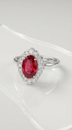 Oval Pink Tourmaline & Diamond Ring — Levendi Jewellers