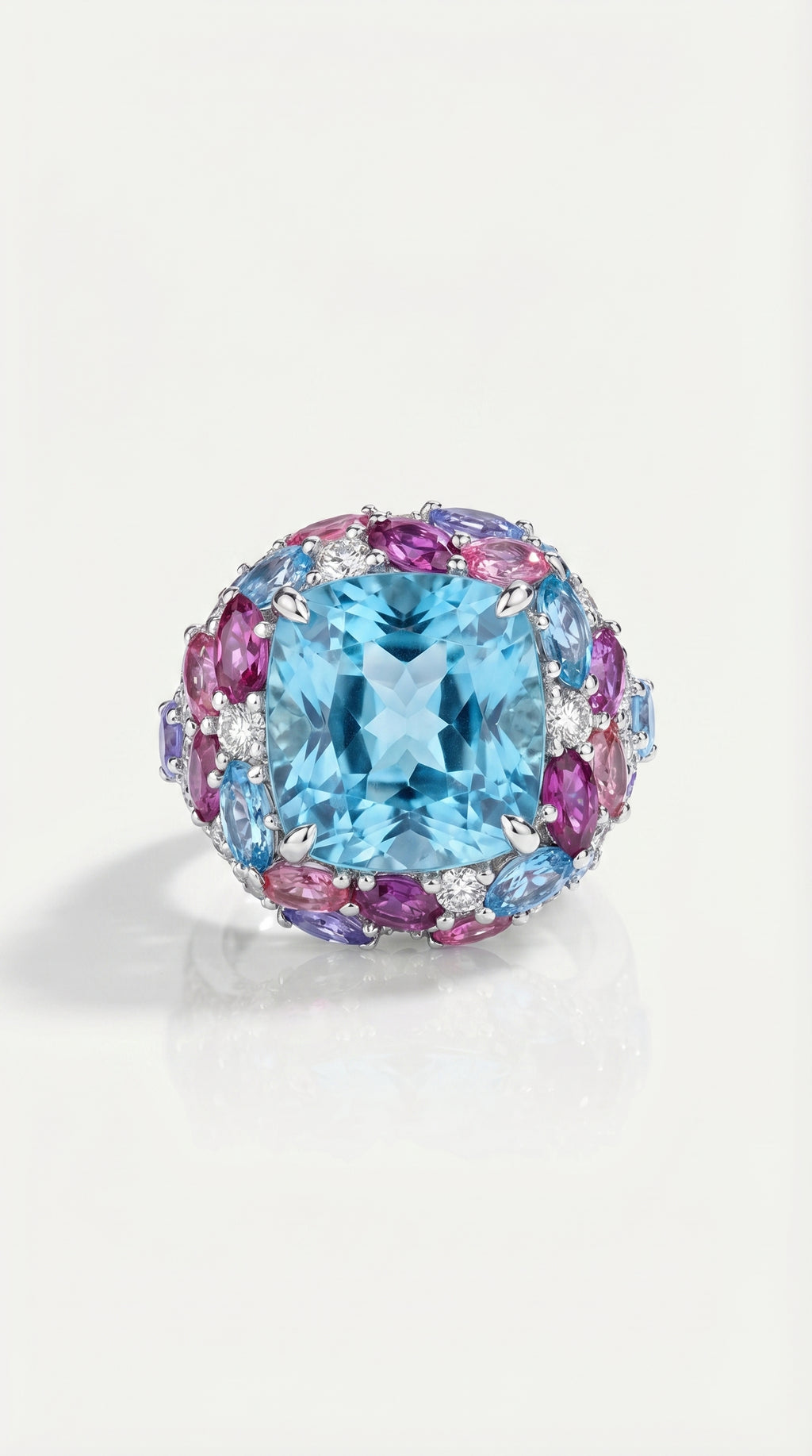Neptune's Garden - Sky Blue Topaz Ring — Levendi Jewellers