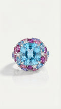 Neptune's Garden - Sky Blue Topaz Ring