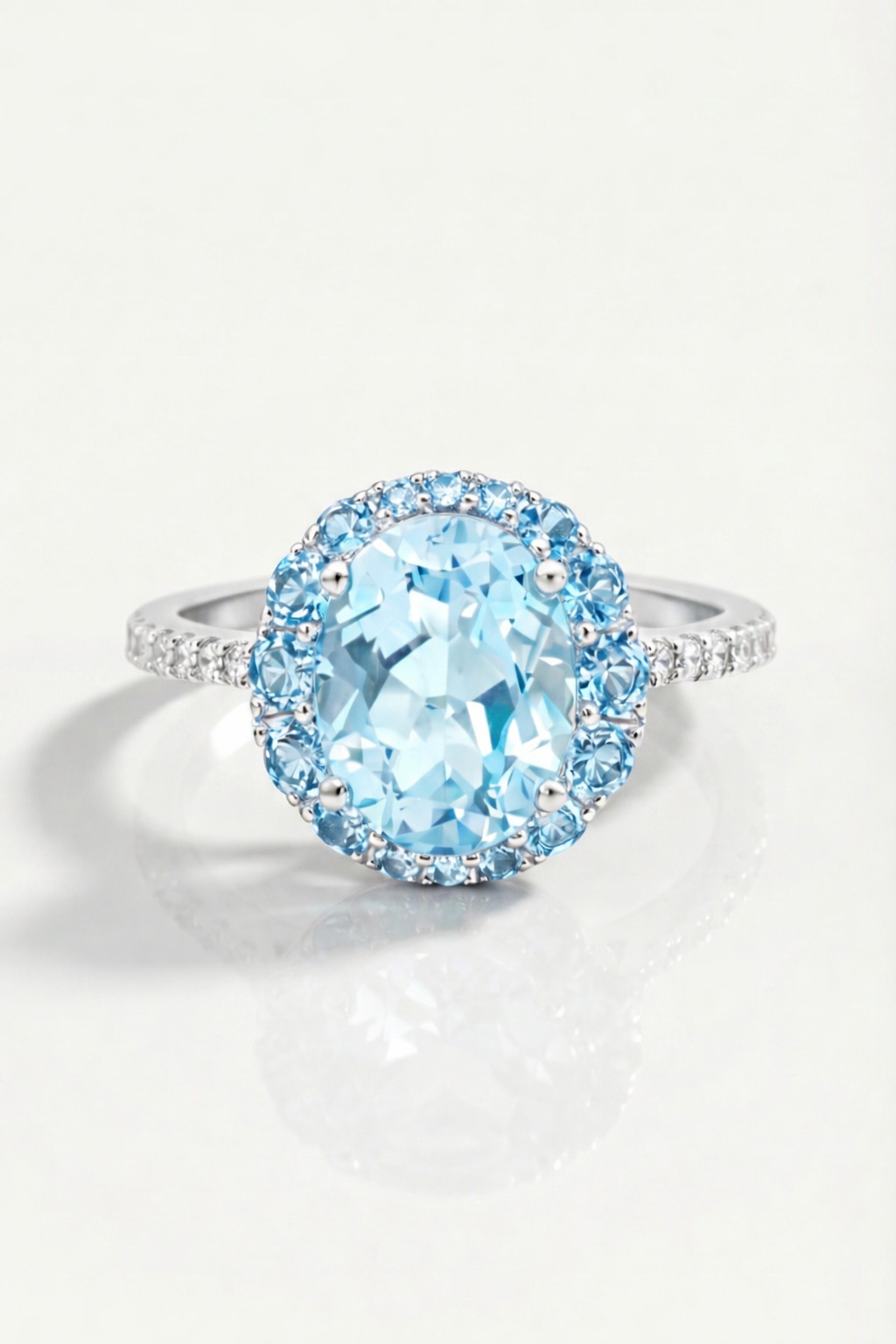 Sky Blue Topaz & Diamond Ring — Levendi Jewellers
