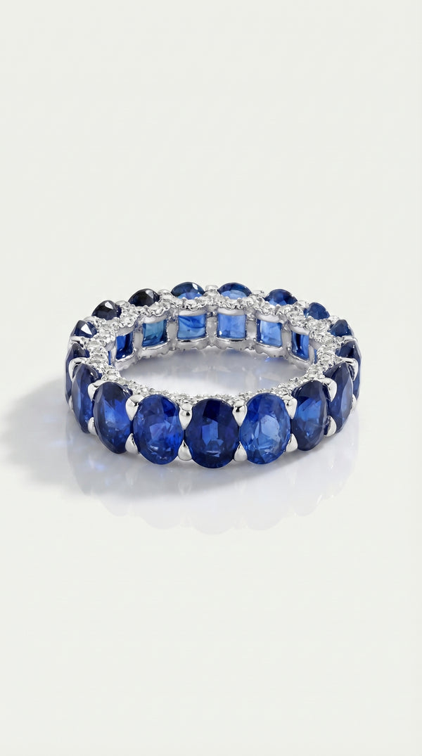 Sapphire & Diamond Bespoke Ring — Levendi Jewellers