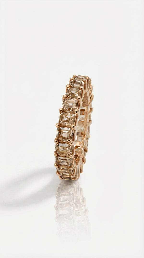 Champagne Diamond Eternity Ring — Levendi Jewellers