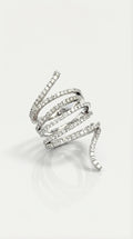 Serpentine Diamond Ring