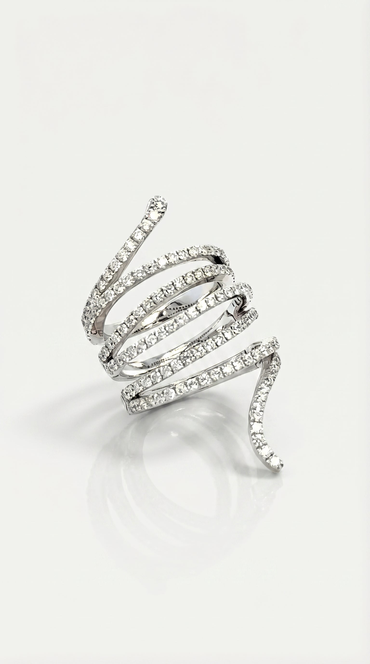 Serpentine Diamond Ring