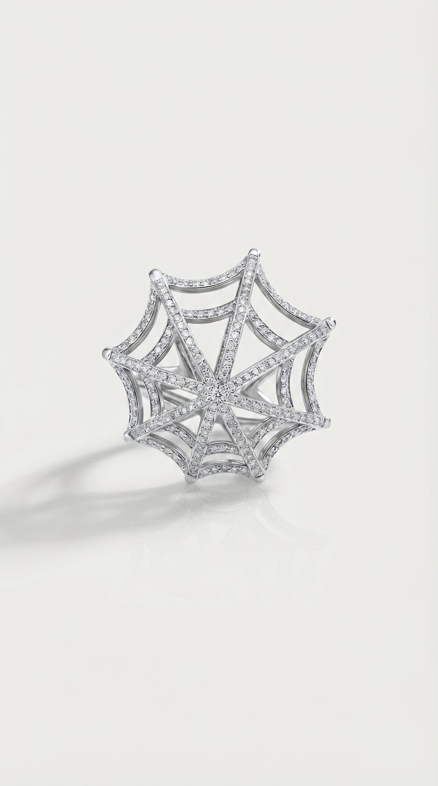 Arachnea Aurea - Web of Love Diamond Ring