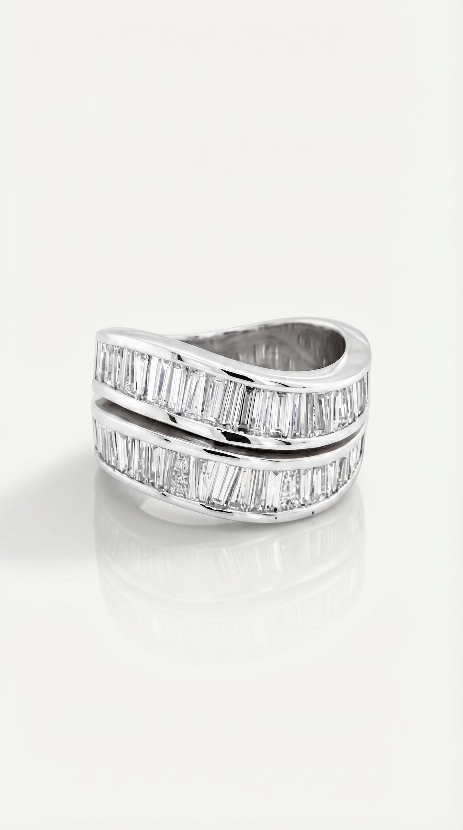 The Sculpted Wave - Diamond Ring