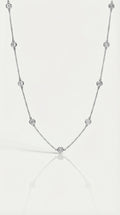 Pure Line - 9 Diamonds Bezel Pendant