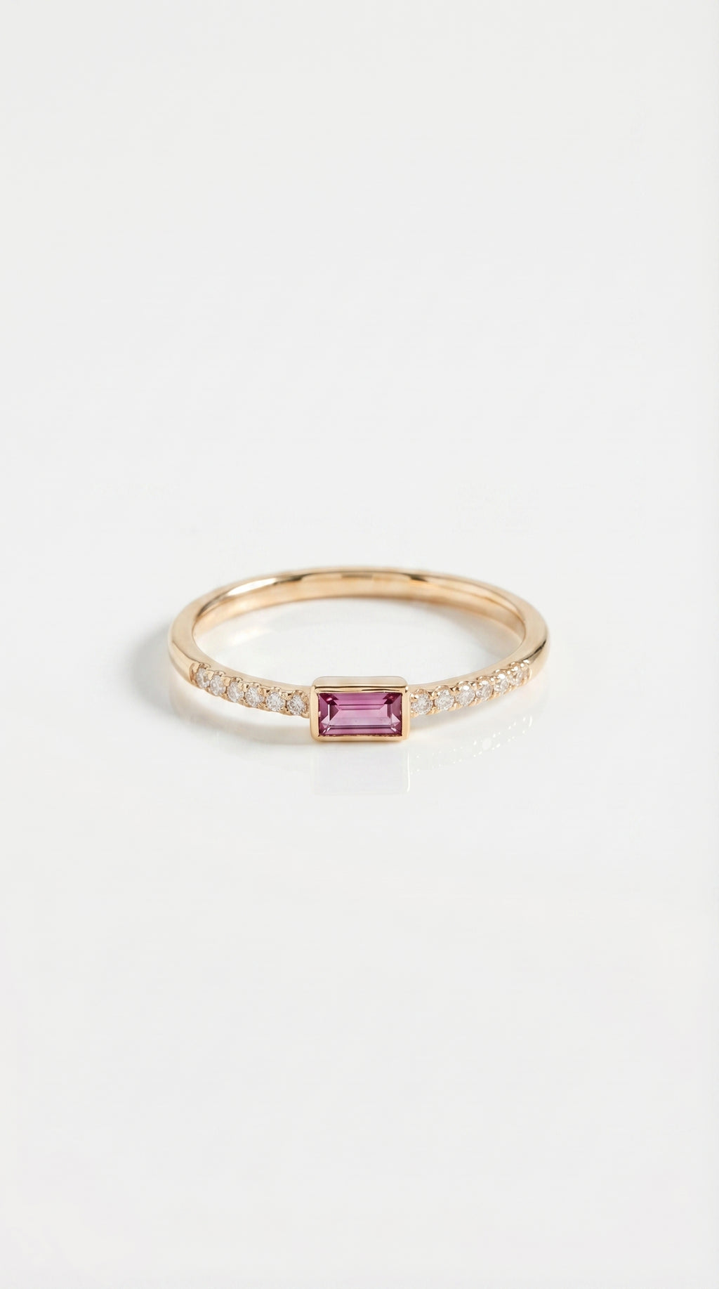 Rainbow Gemstone Pink Tourmaline Petite Ring — Levendi Jewellers