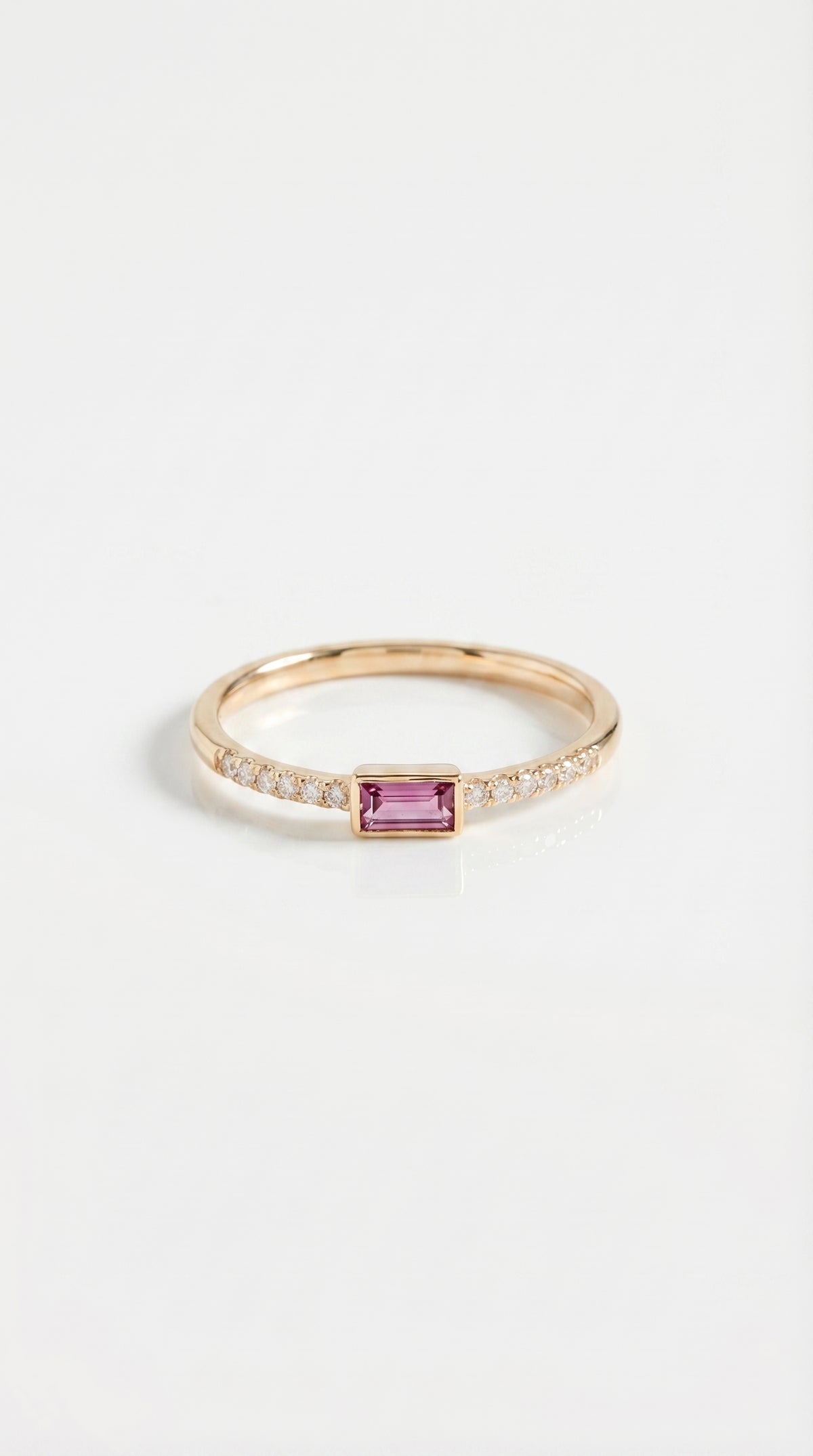 Rainbow Gemstone Pink Tourmaline Petite Ring — Levendi Jewellers