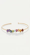Rainbow - Gemstones Pear Shape Bangle