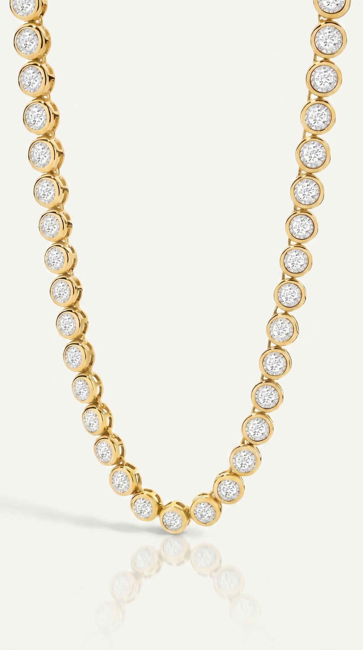 Pure Line - Tennis Necklace Bezel Set — Levendi Jewellers