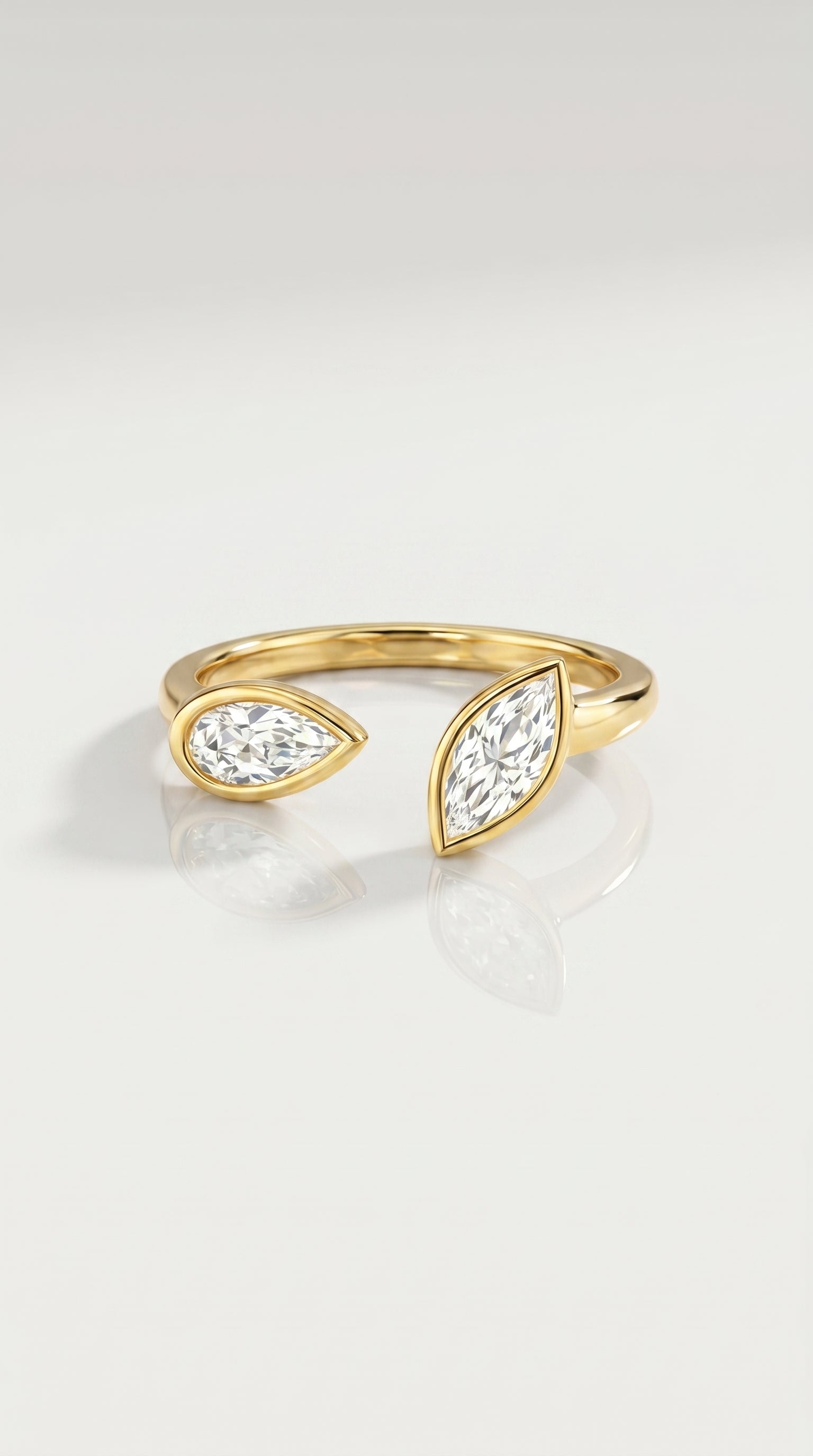 Levendi Toi & Moi - Marquise & Pear Engagement Ring