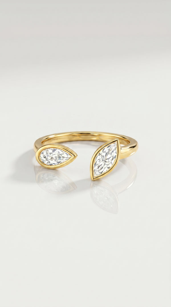 Levendi Toi & Moi - Marquise & Pear Engagement Ring — Levendi Jewellers