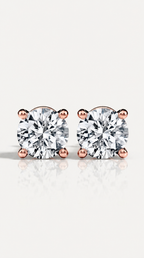 Classic Levendi 4 Claws Diamond Studs, view 3 — Levendi Jewellers