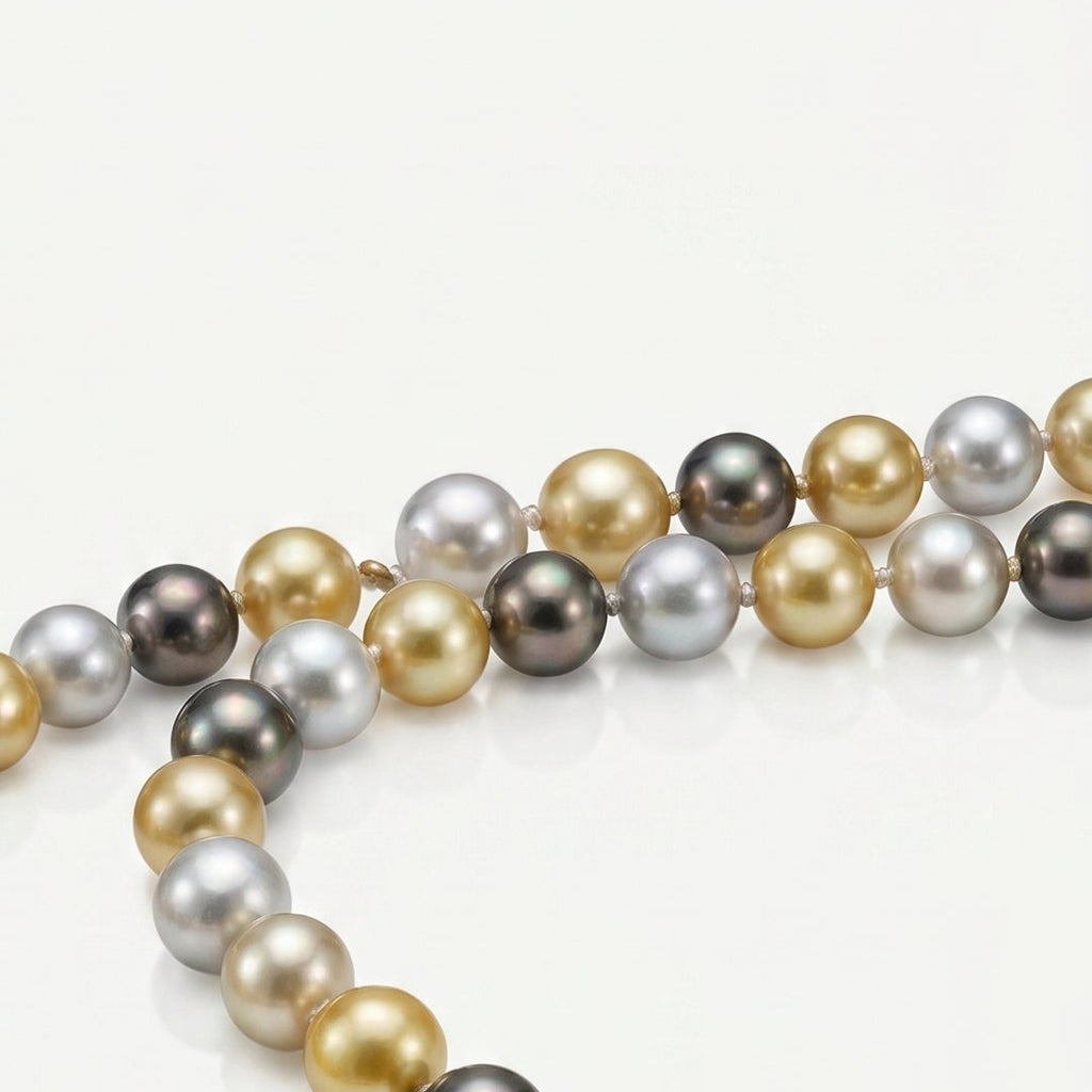 South Sea Pearl Multi Strand Necklace Graduated 12-16mm, view 2 — Levendi Jewellers