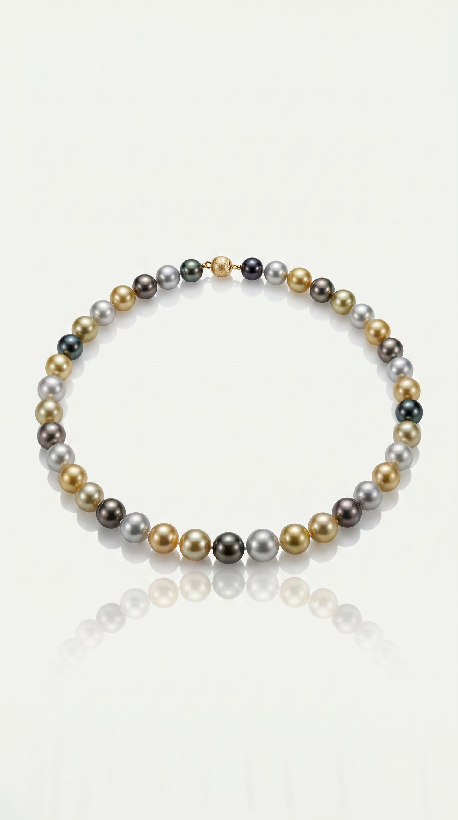 South Sea Pearl Multi Strand Necklace Graduated 9-11mm