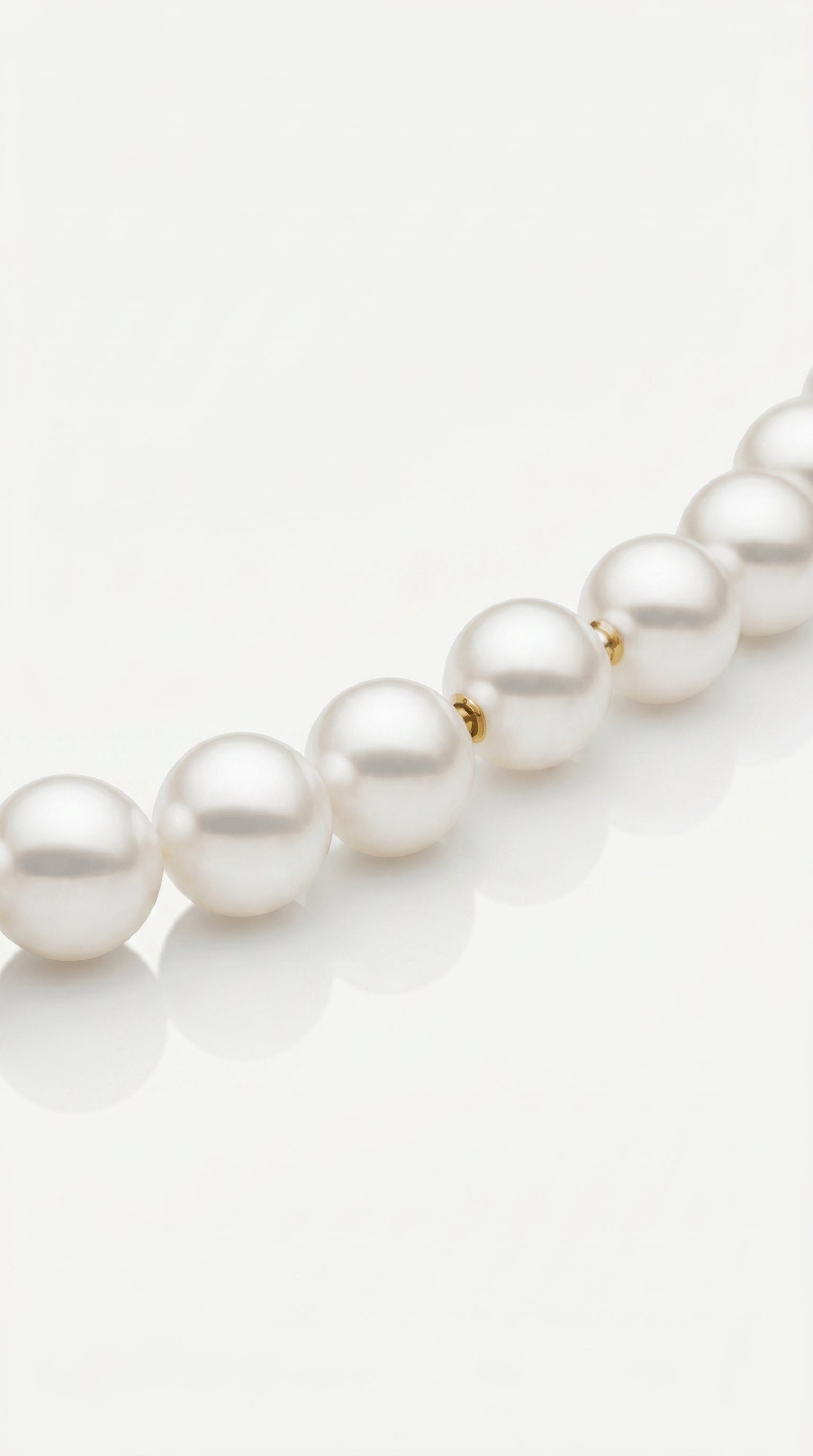 Australian South Sea White Pearl Strand Necklace Graduated 12- 16 mm