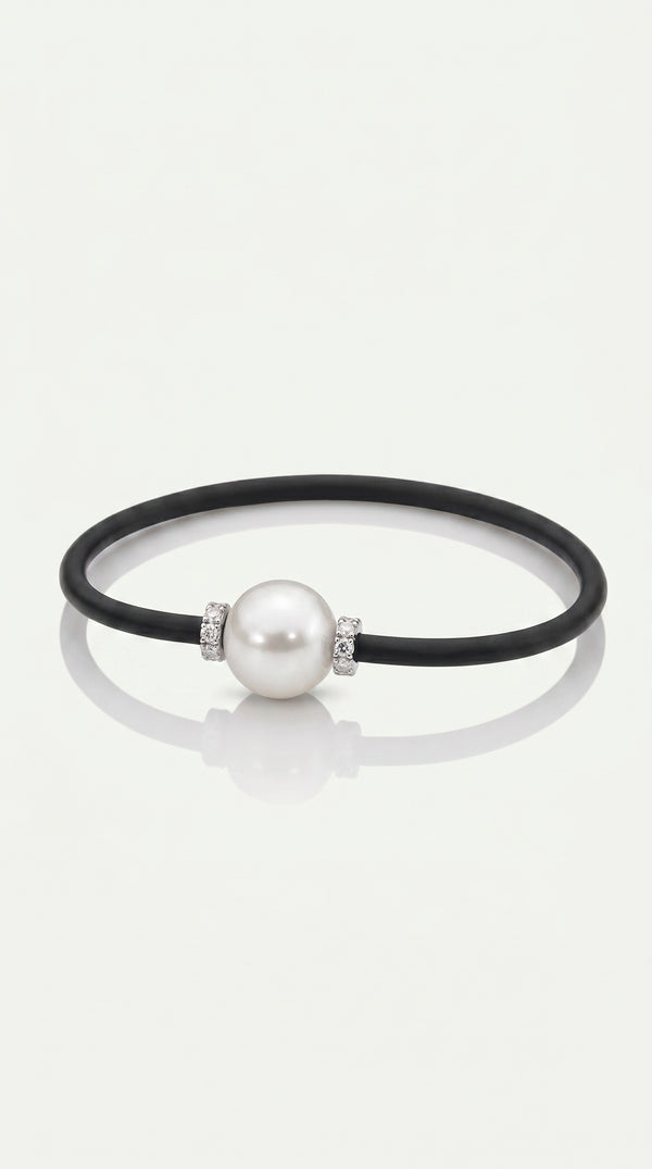 Australian South Sea Pearl & Diamond Rondelle Bracelet — Levendi Jewellers