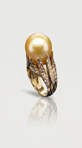 Sea Sovereign Yellow Gold South Sea Pearl Cocktail Ring