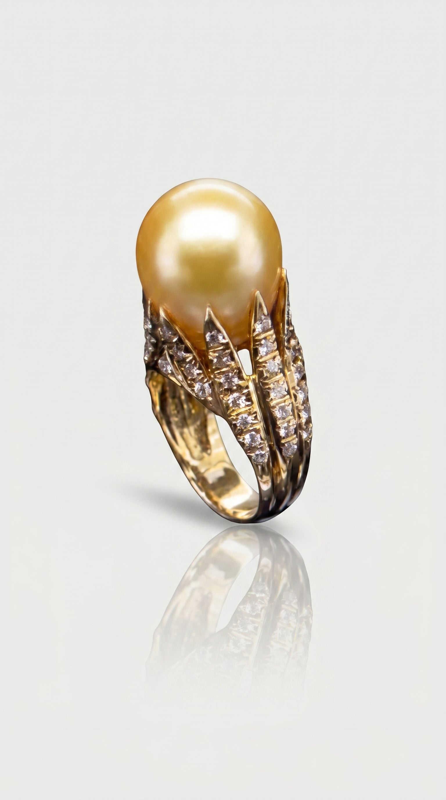 Sea Sovereign Yellow Gold South Sea Pearl Cocktail Ring
