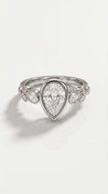 Levendi Wave of Love - Pear Cut Bezel & Mix Shape Engagement Ring