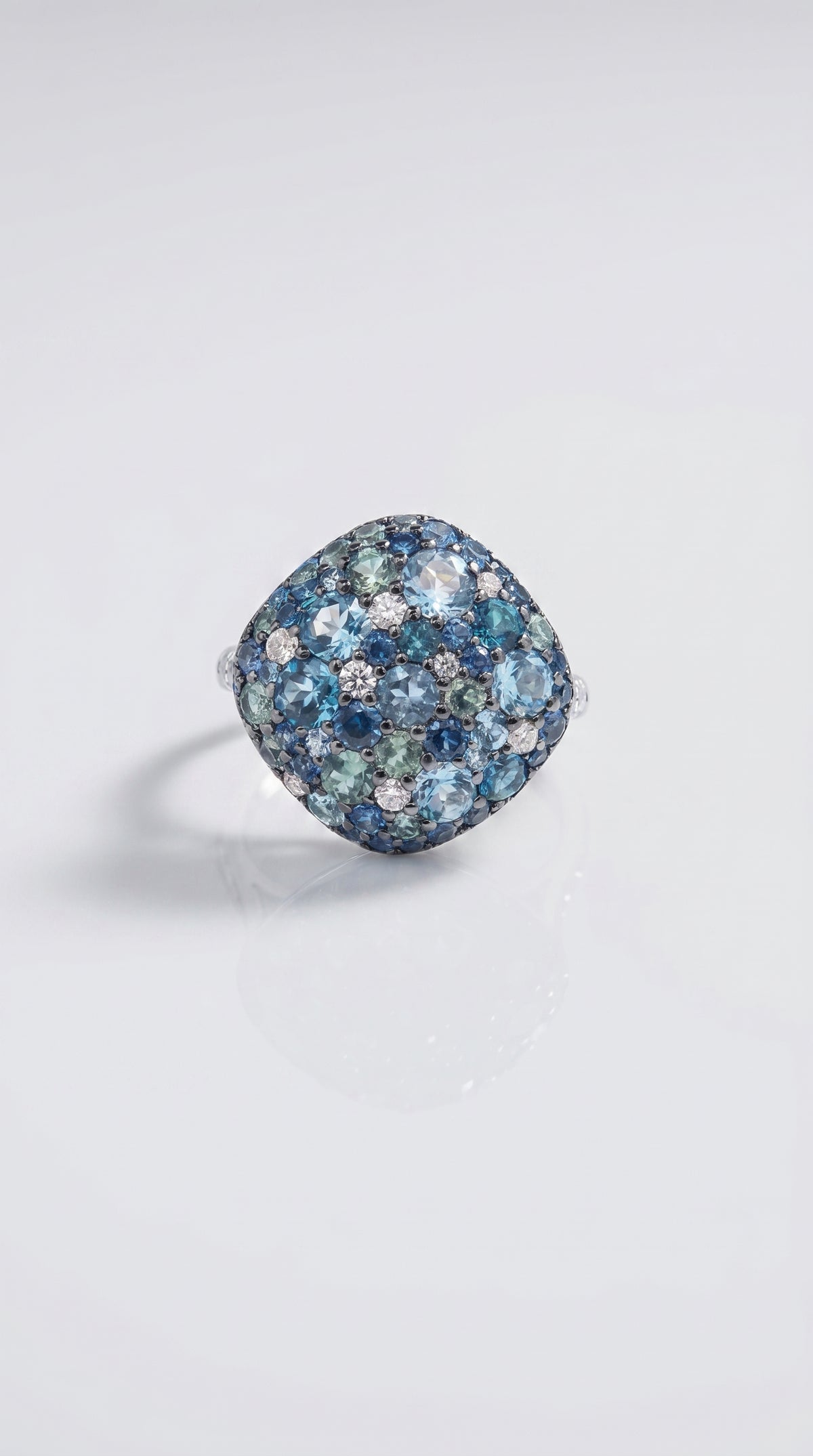 Pavee Sapphires, Tourmaline & Diamonds Ring — Levendi Jewellers
