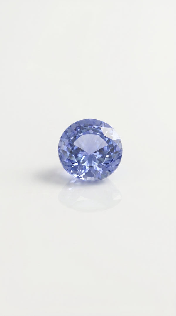 Loose Gemstone - Round Brilliant Cut Blue Ceylon Sapphire 4.64 ct — Levendi Jewellers