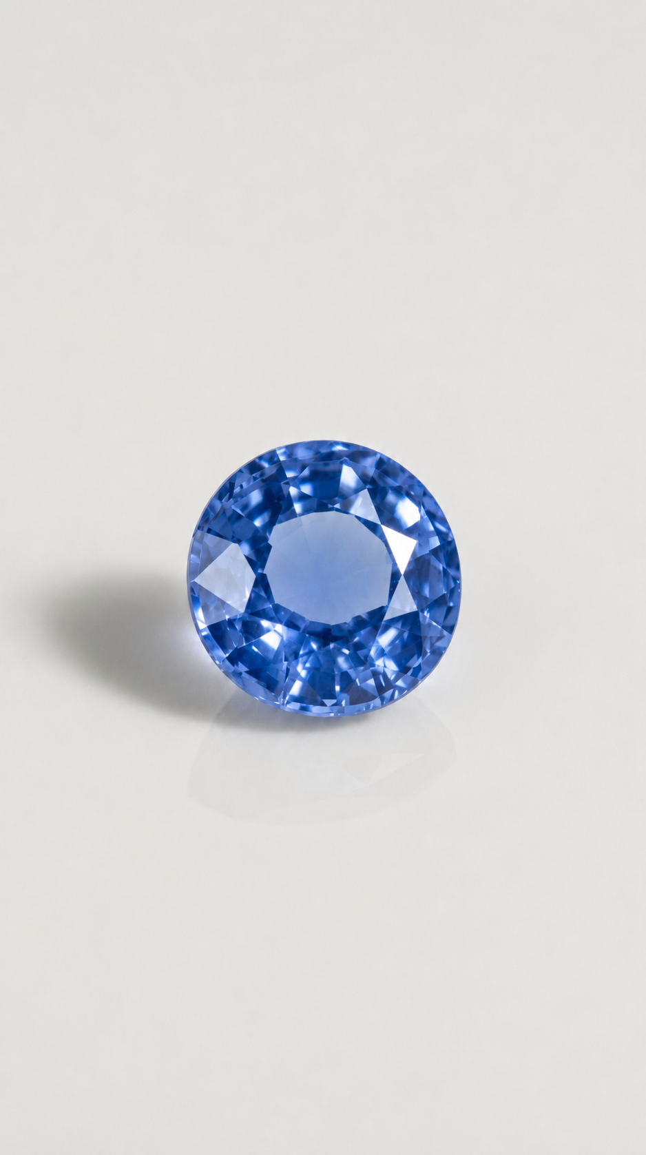 Loose Gemstone - Round Brilliant Cut Blue Ceylon Sapphire 3.75 ct — Levendi Jewellers