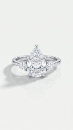 Levendi Classic Trilogy - Pear & Pear Side Engagement Ring — Levendi Jewellers