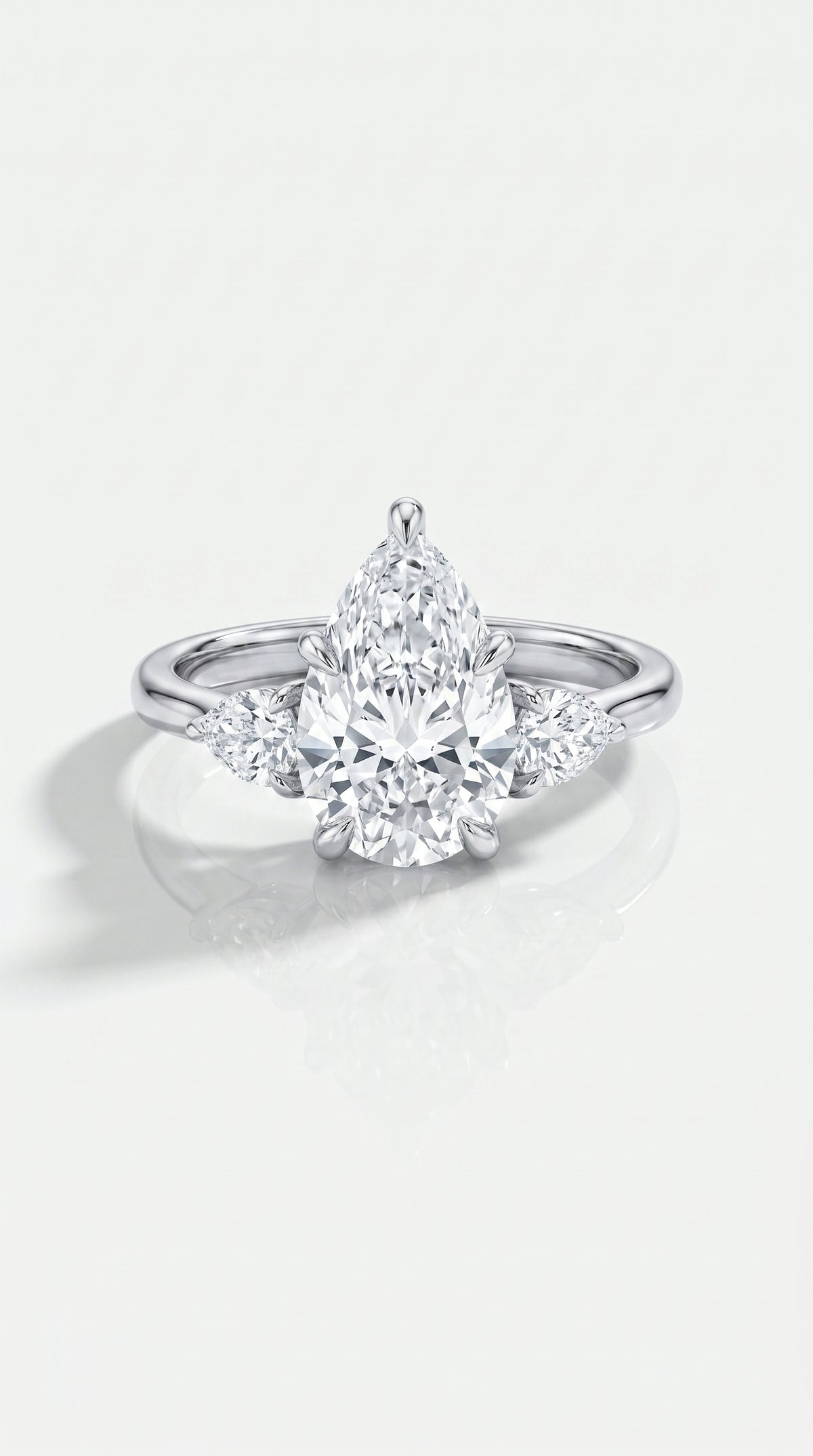 Levendi Classic Trilogy - Pear & Pear Side Engagement Ring — Levendi Jewellers