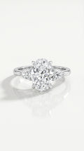 Levendi Classic Trilogy - Oval & Pear Side Engagement Ring