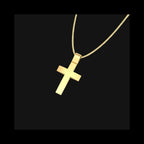 Nicholas - Large Yellow Gold Cross and Matt Finish — Levendi Jewellers