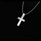 Nicholas - Large White Gold Cross and Matt Finish — Levendi Jewellers