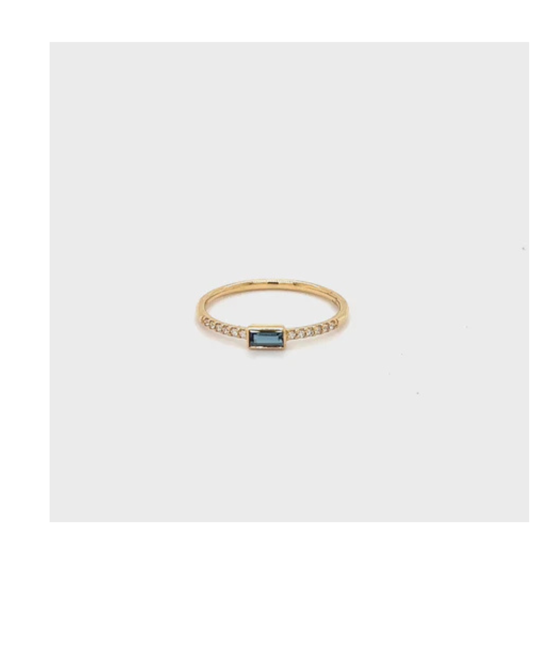 Rainbow Blue Topaz Petite Ring