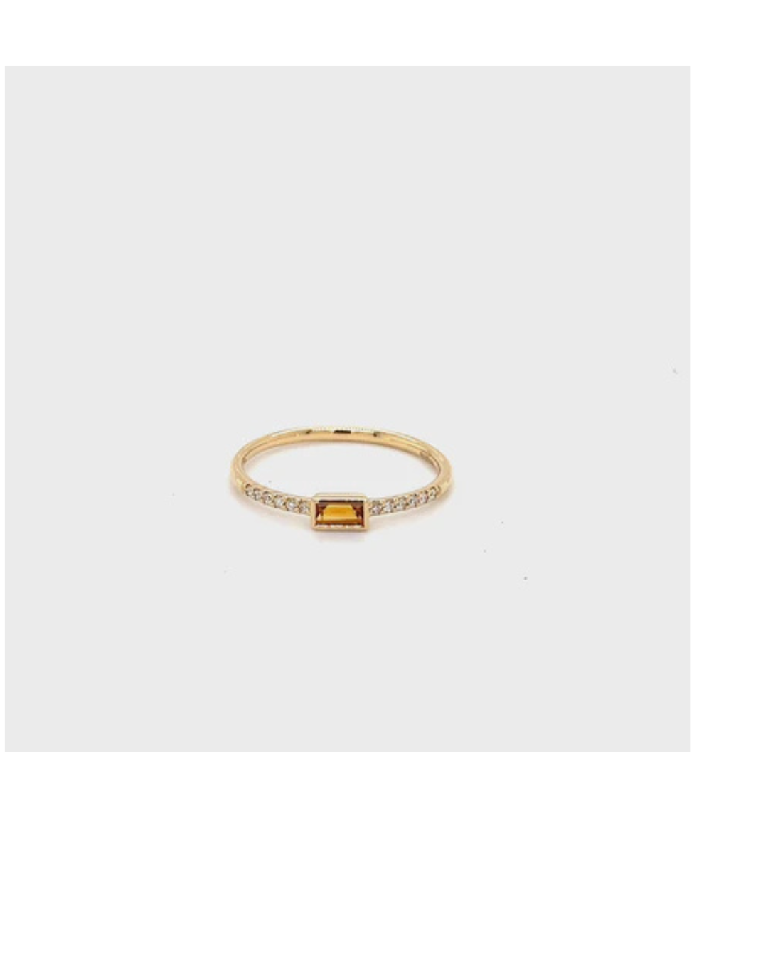 Rainbow Gemstone Madeira Citrine Petite Ring