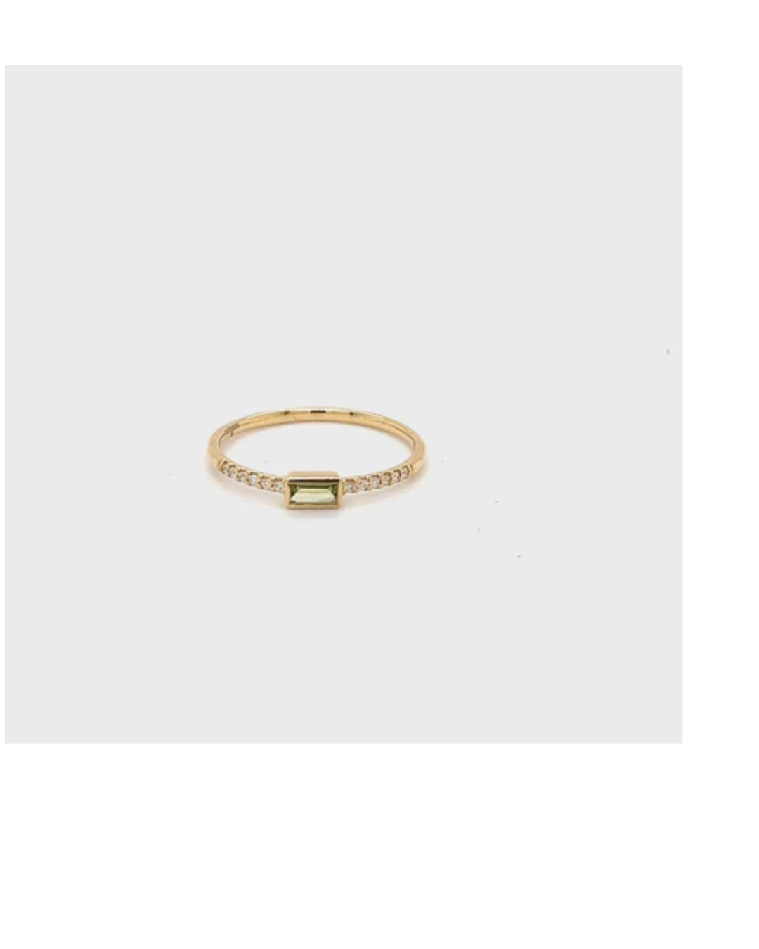 Rainbow Gemstone Peridot Petite Ring